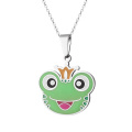 Stainless Steel Cute Enamel Frog Charm Pendant Custom Necklace Jewelry